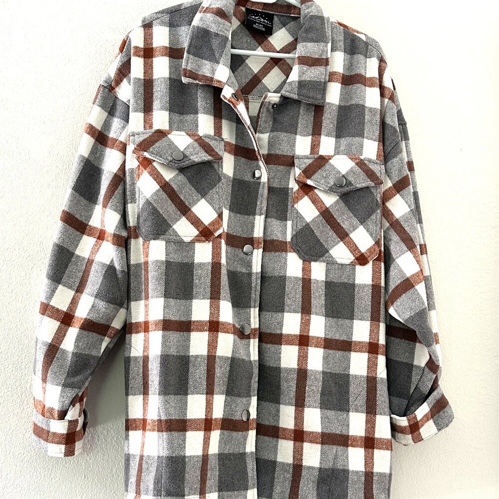 HFX Womens Shacket Snap Up Shirt Jacket XL